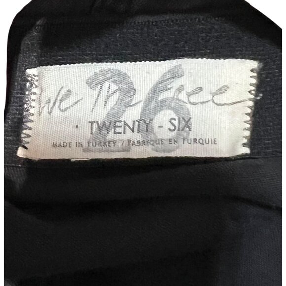 FREE PEOPLE Pants Women 26 Rinse Black Gray Flare Bell Bottom Faded Jean Pull On - Picture 3 of 10